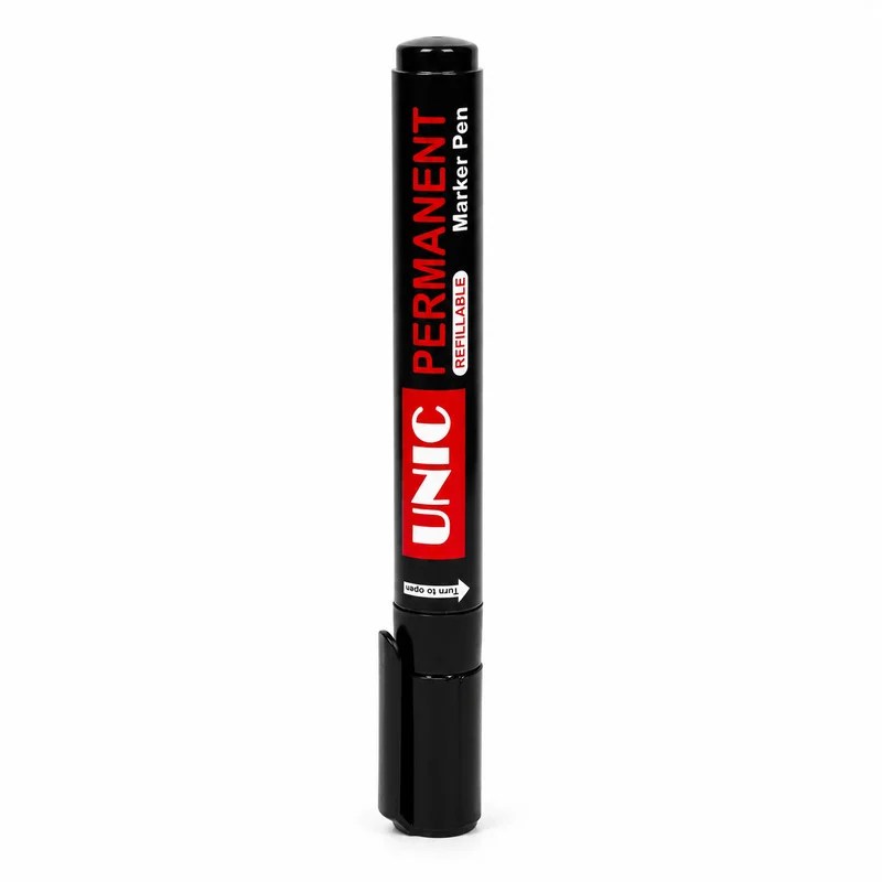 Unic Permanent Refillable Marker Pen – Black Colour