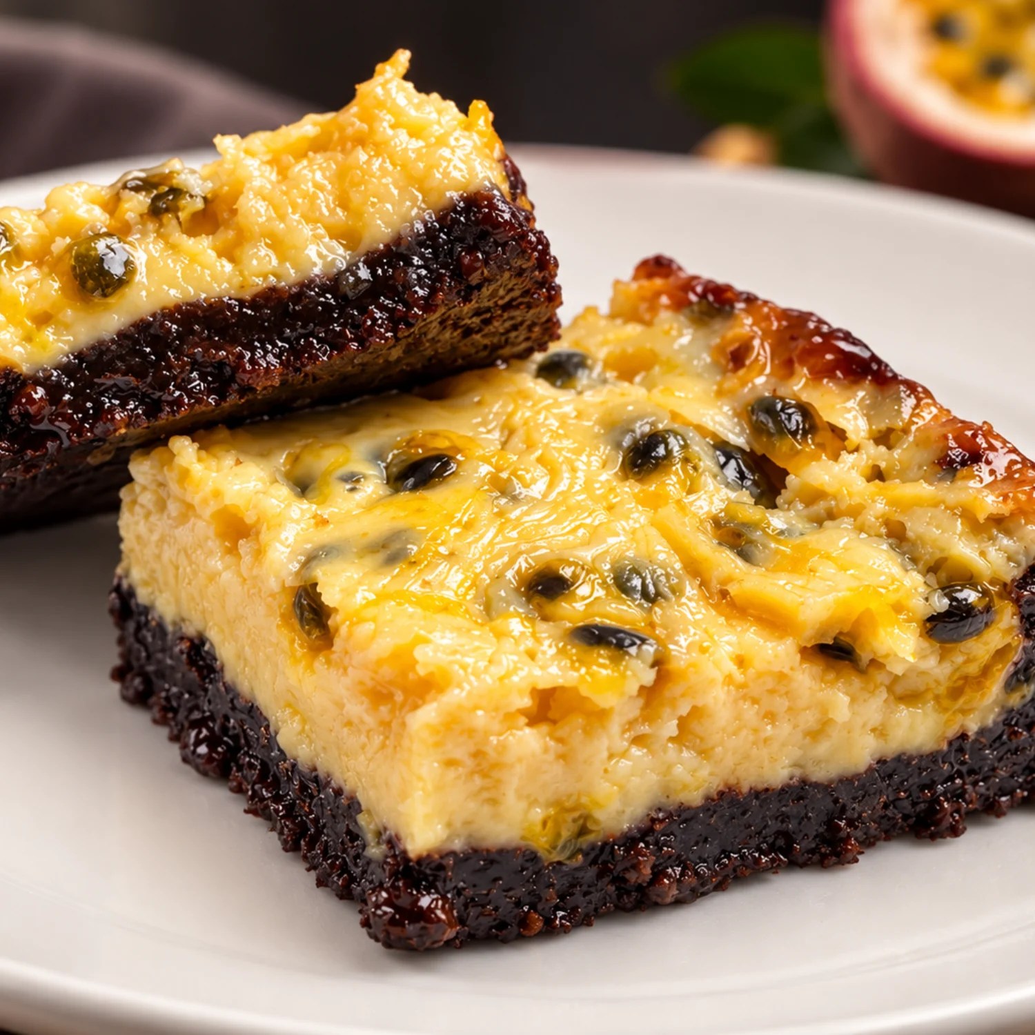 Passion Fruit Brownie Slices (12 pieces)