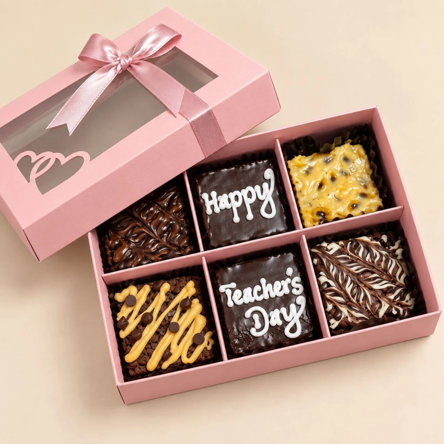Pink Gift box – Teacher’s Day Brownies
