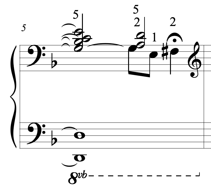 8vb music notation example