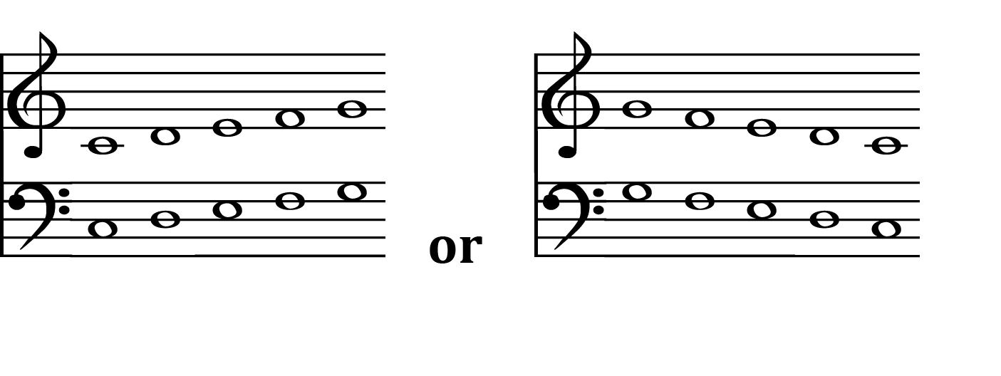 Parallel Motion music notation example