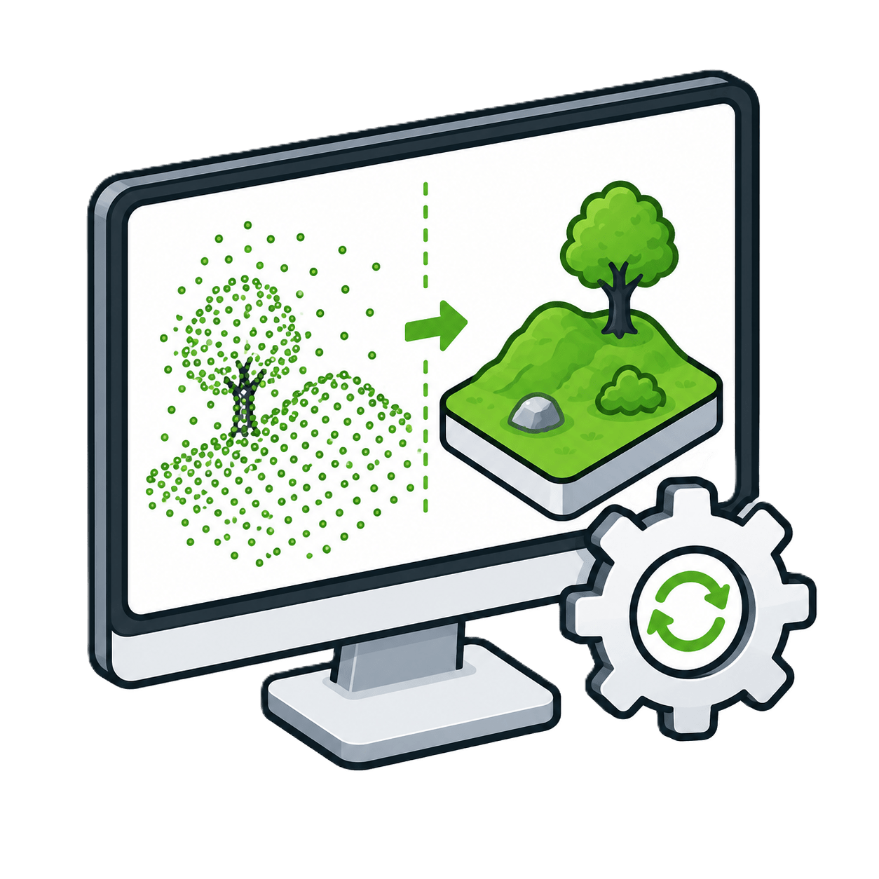 Point cloud processing illustration