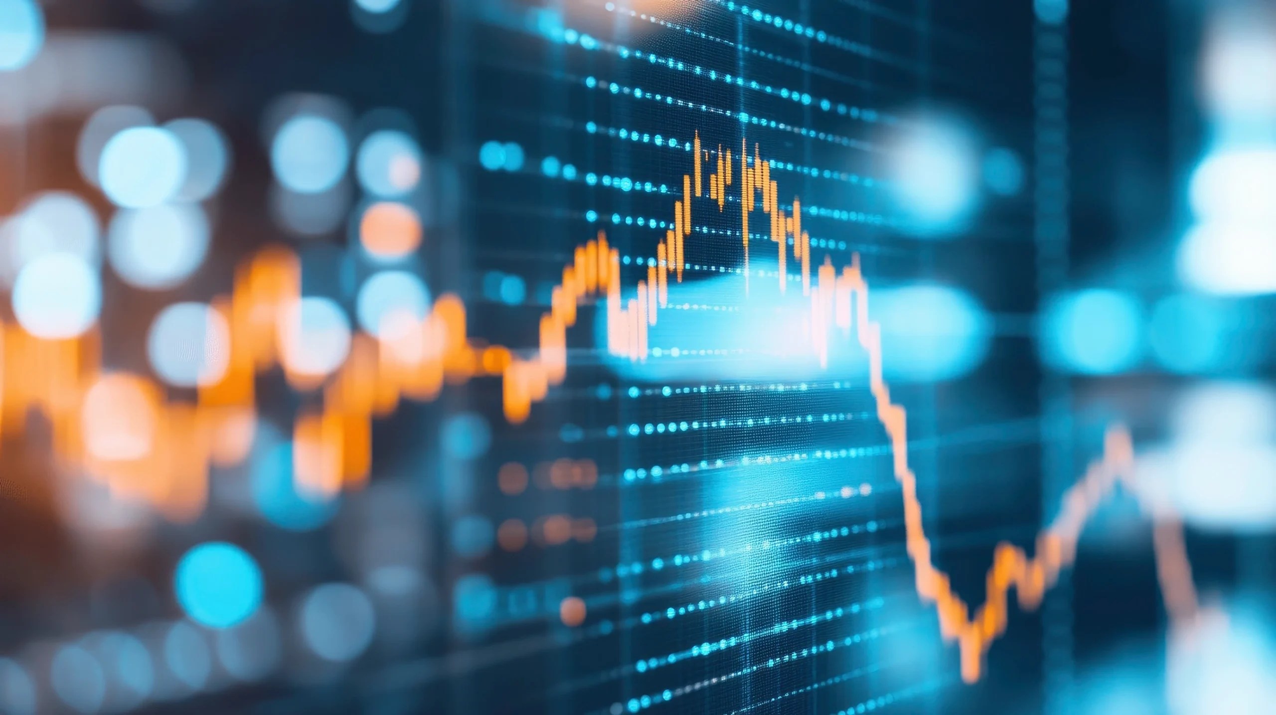 Stock market graph showing financial trends and market performance over time.