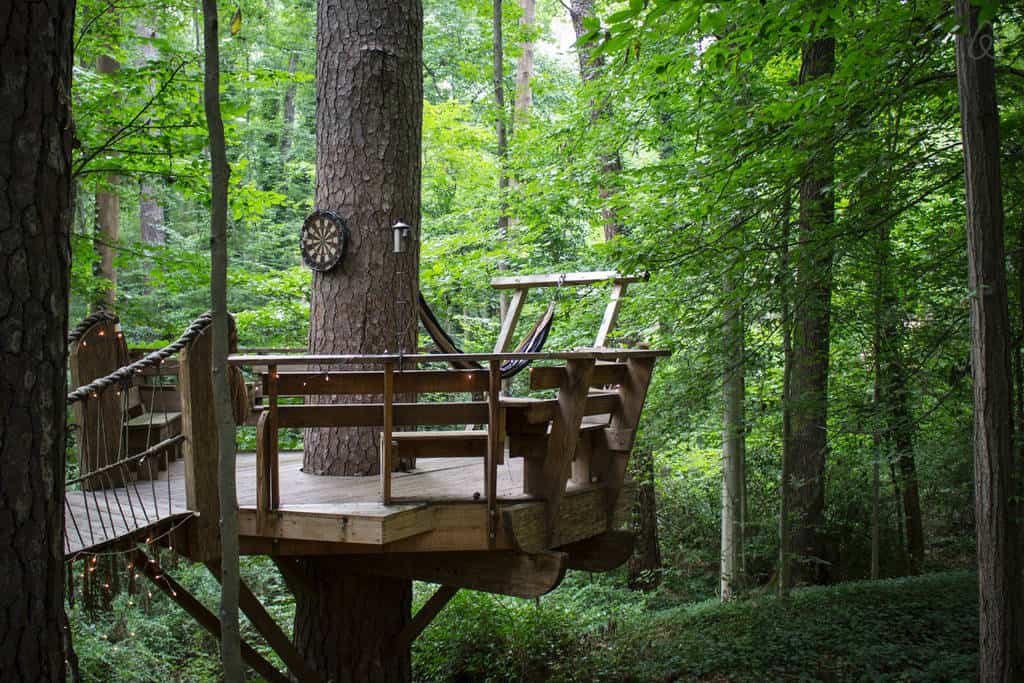 Tree house hotel in the US Secluded Intown Treehouse Treehouse map