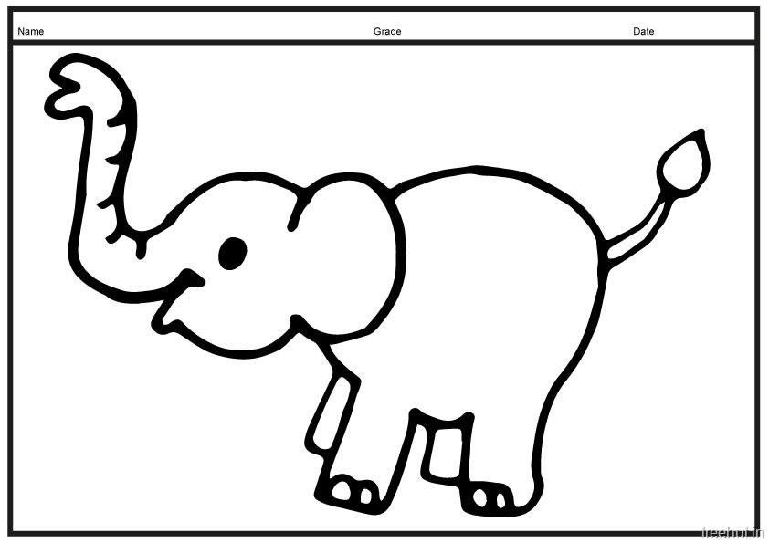 cute baby elephant coloring pages