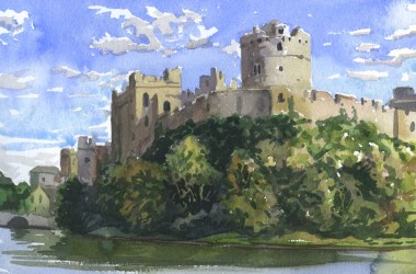 castle pembroke paint watercolour water treeshark painter rob adams quick cardigan sketch zapisano