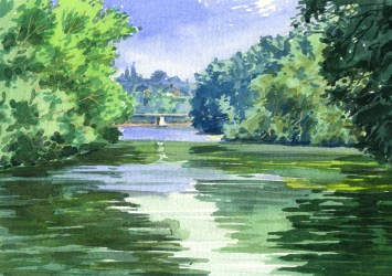 painting watercolor tree river water watercolour rob adams france competition shades international painter