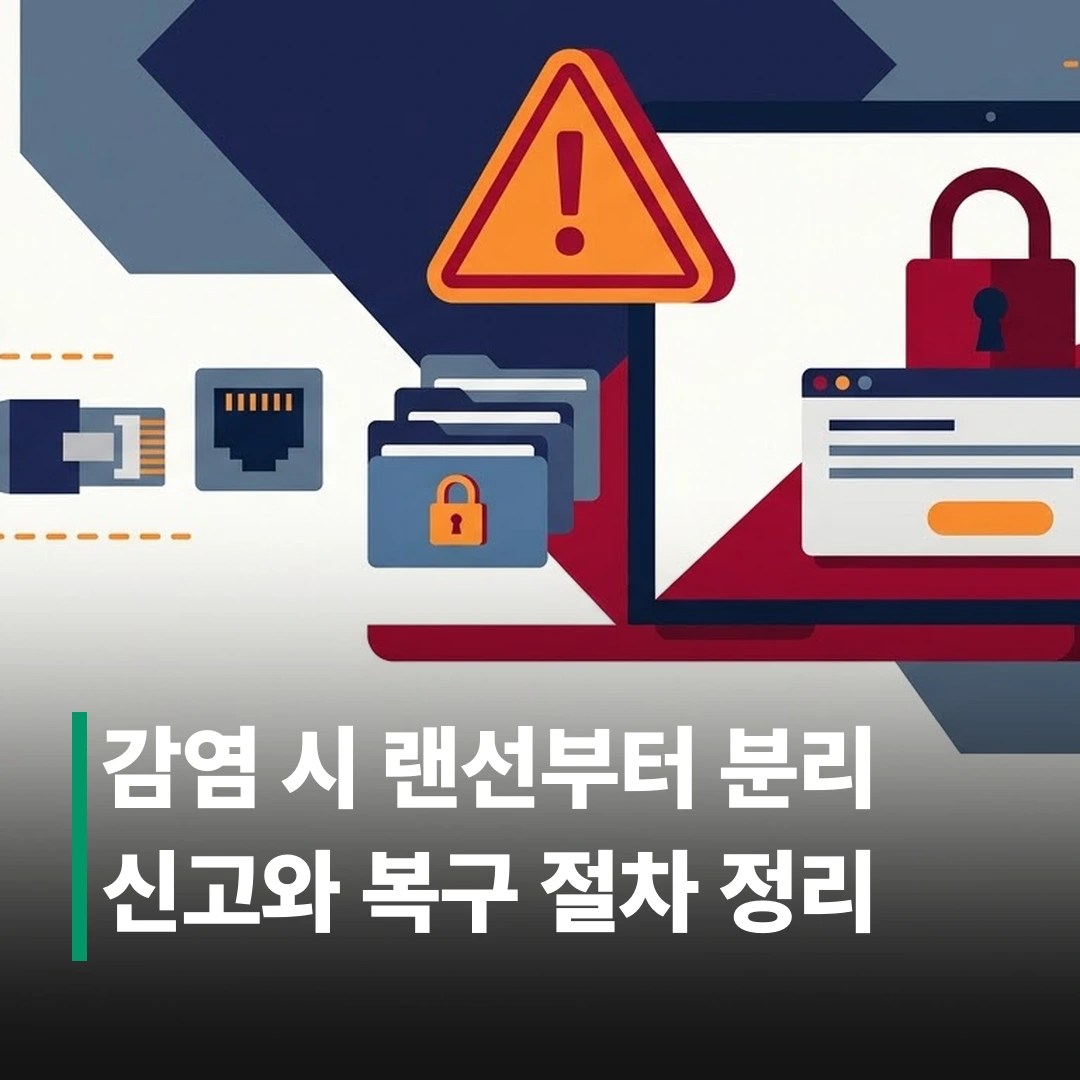 랜섬웨어 감염 시 대응 절차 7단계