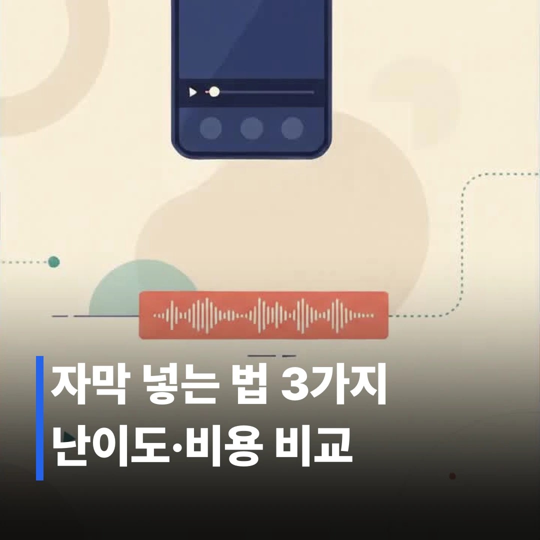 AI 영상 자막 넣는 법 3가지, 뭐가 다를까?