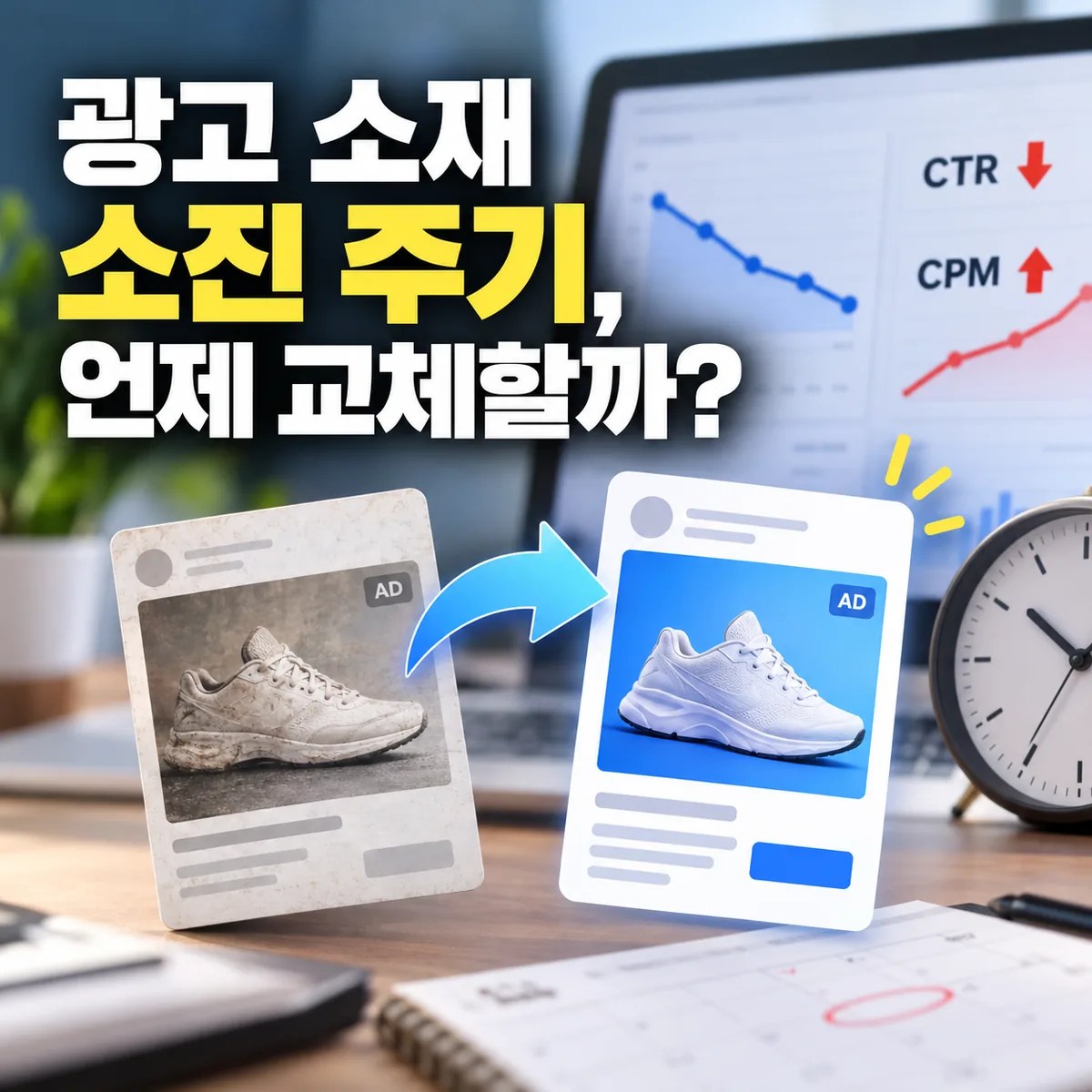 광고 소재 소진 주기, 언제 교체할까?