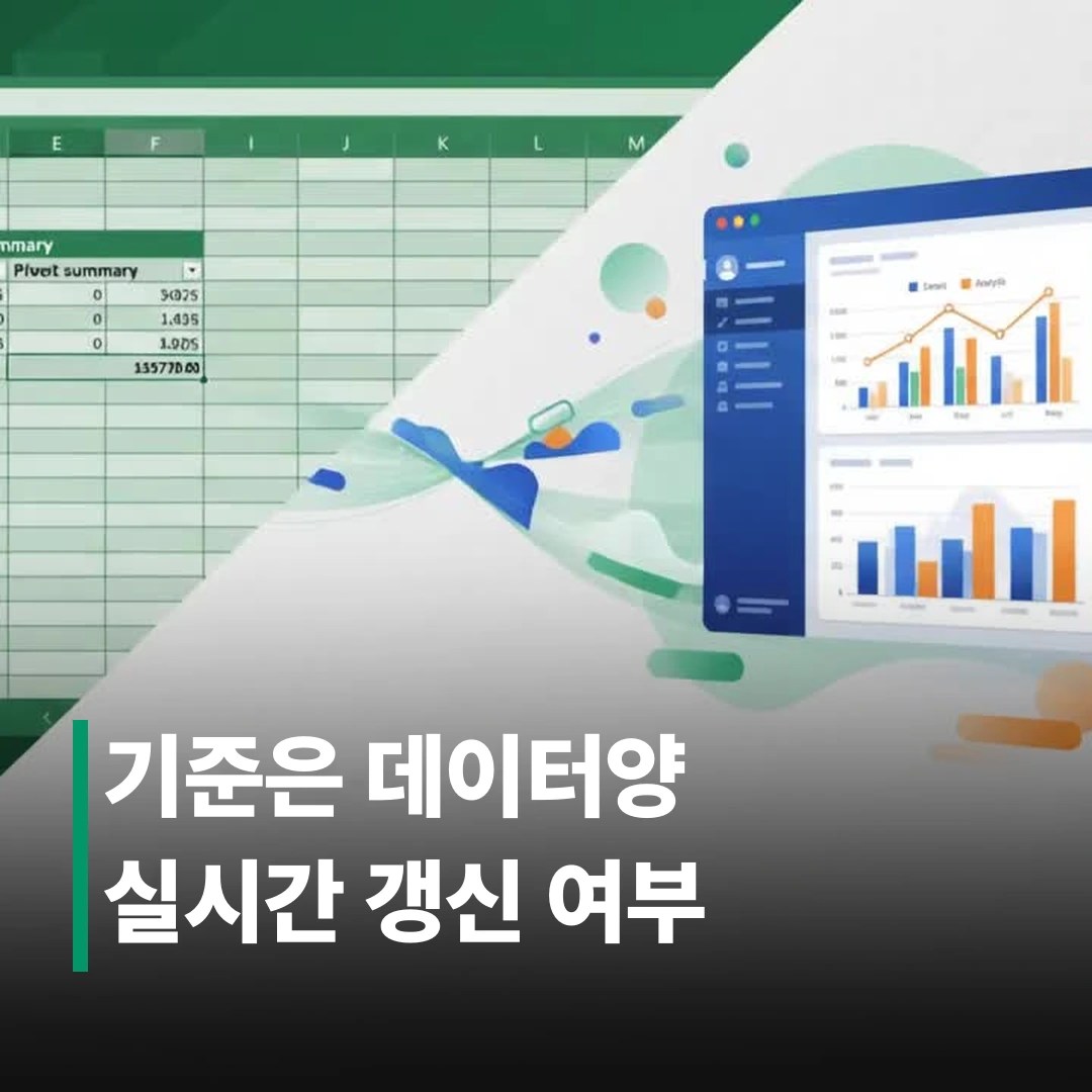 엑셀 피벗테이블 vs BI 툴, 언제 뭘 써야 할까