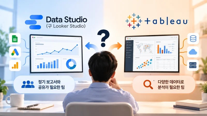 KPI 보고와 탐색 분석에 쓰이는 대시보드의 활용 목적과 비용을 비교하는 장면