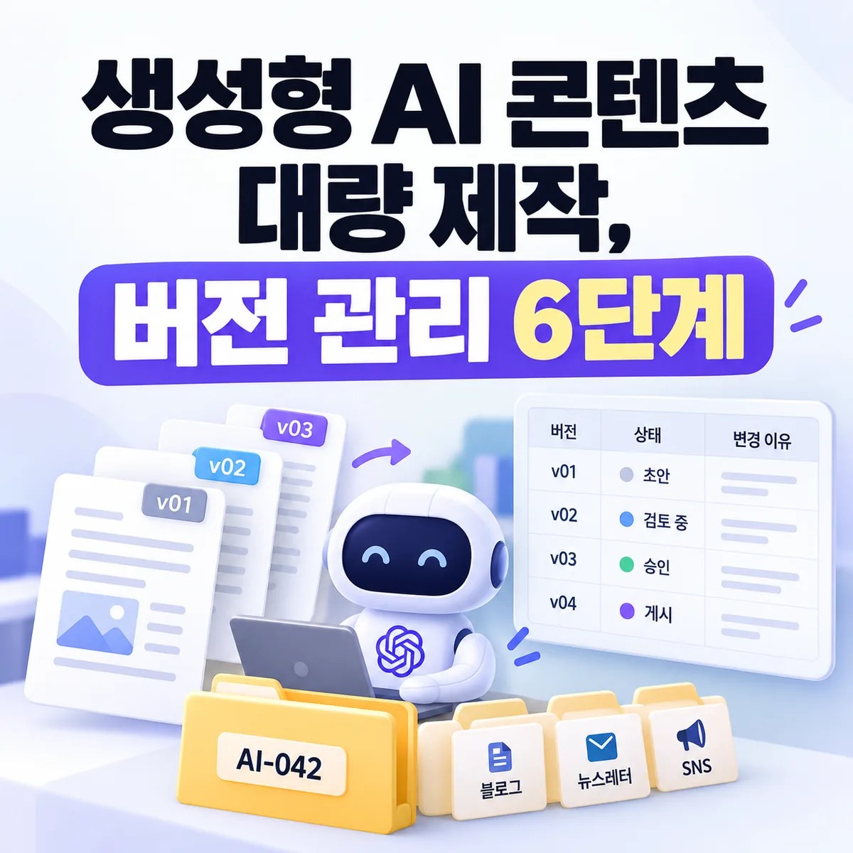 생성형 AI 콘텐츠 대량 제작, 버전 관리 6단계