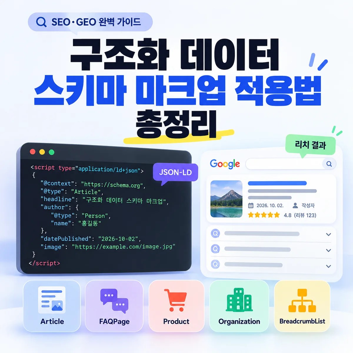 구조화 데이터 스키마 마크업 적용법 총정리
