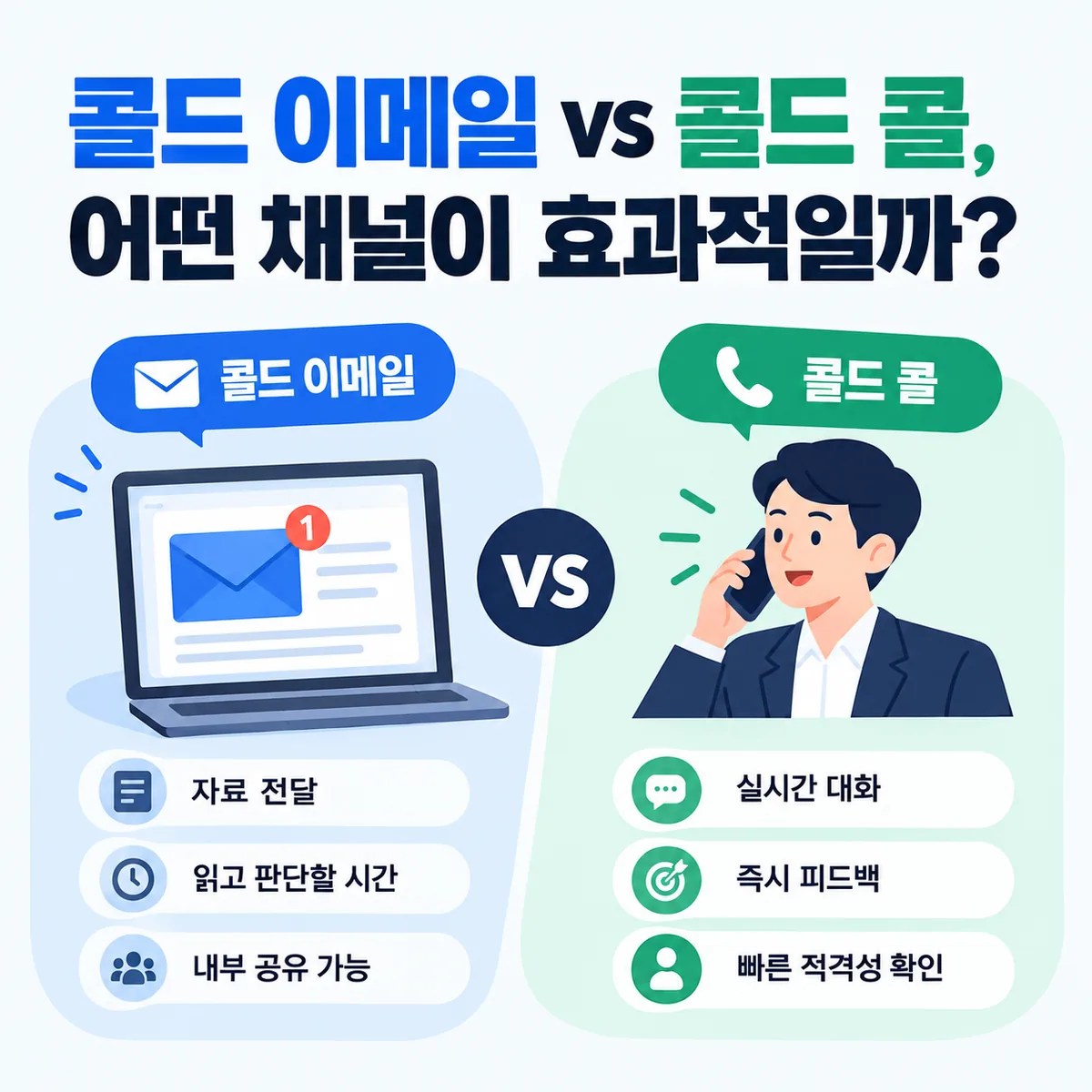 콜드 이메일 vs 콜드 콜, 어떤 채널이 효과적일까?