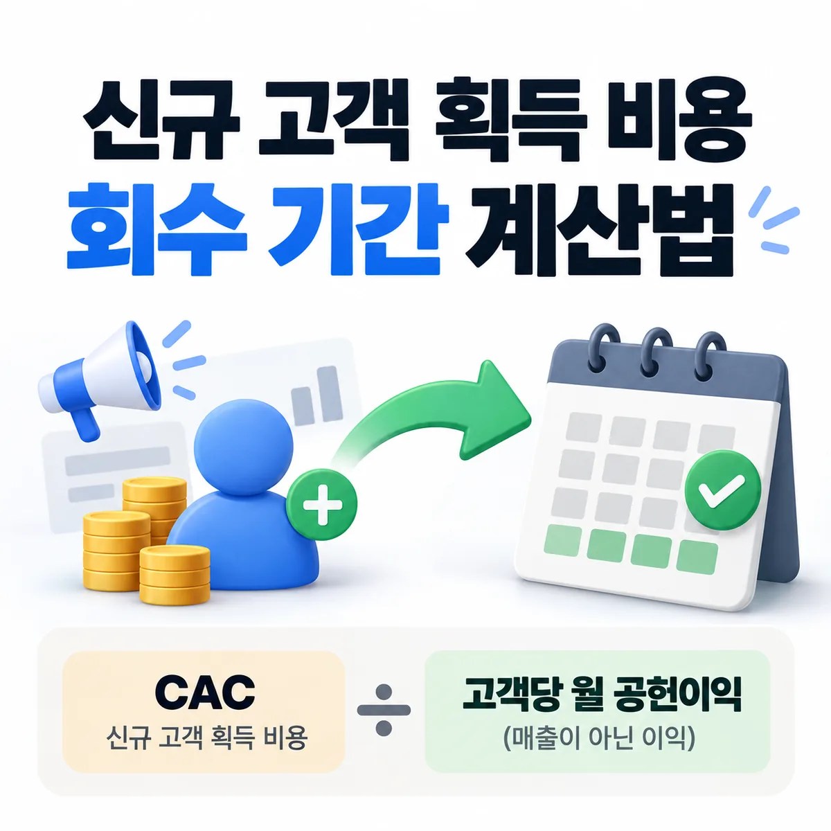 신규 고객 획득 비용 회수 기간 계산법