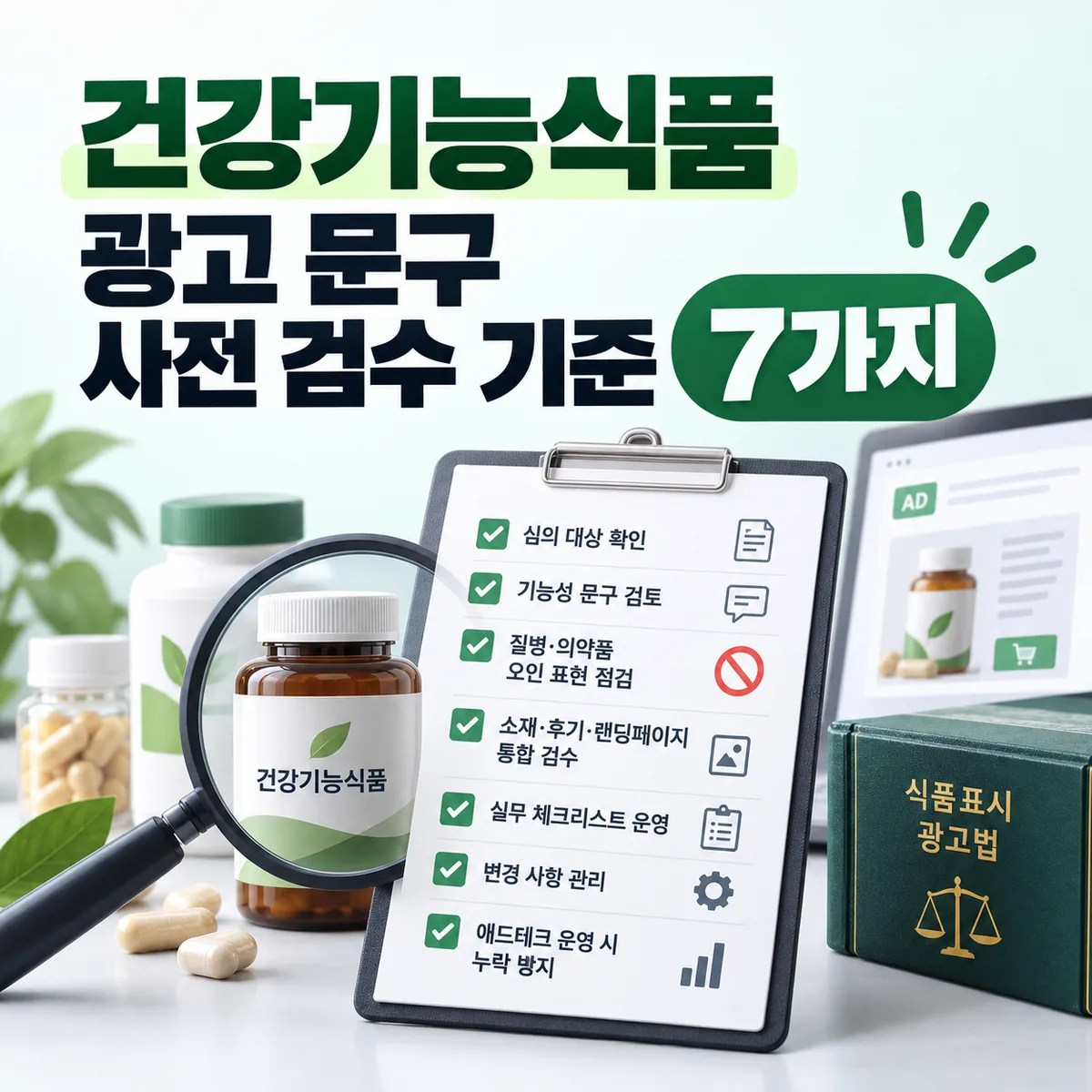 건강기능식품 광고 문구 사전 검수 기준 7가지