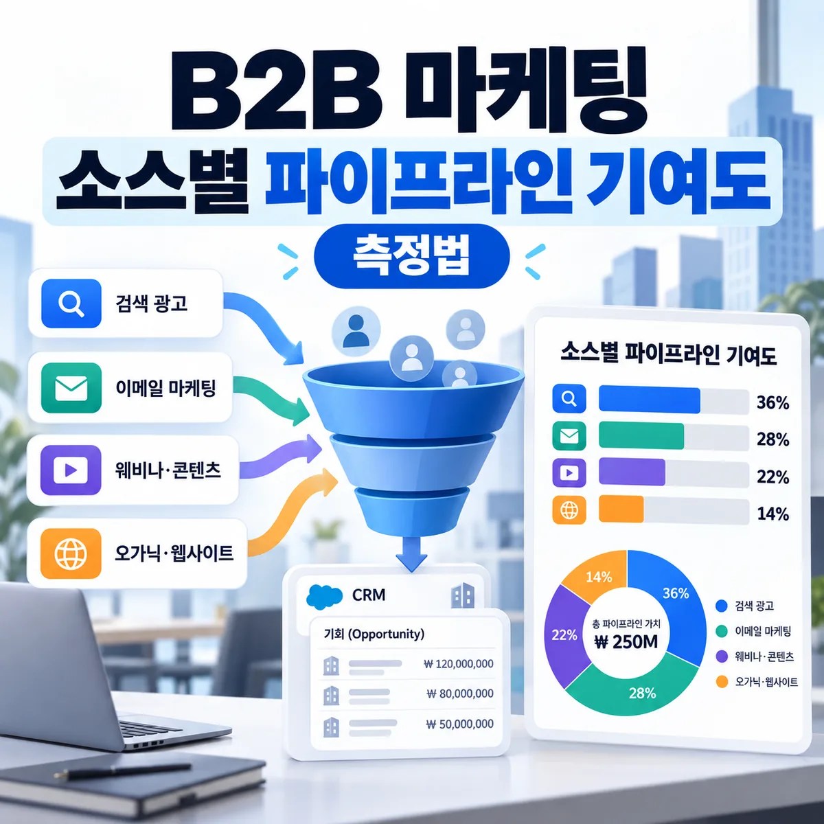 B2B 마케팅 소스별 파이프라인 기여도 측정법