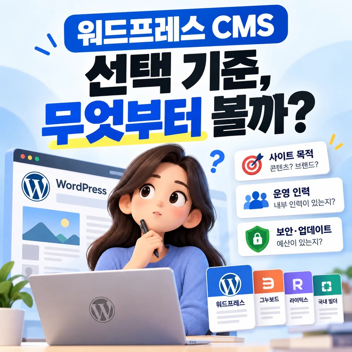 워드프레스 CMS 선택 기준, 무엇부터 볼까?