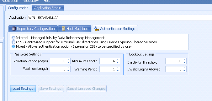 Oracle Data Relationship Management with external authentication