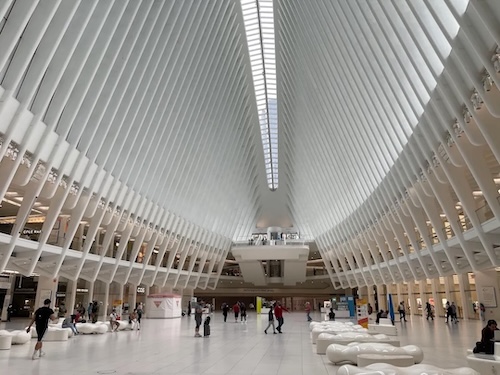 Interior view of the Oculus in New York City