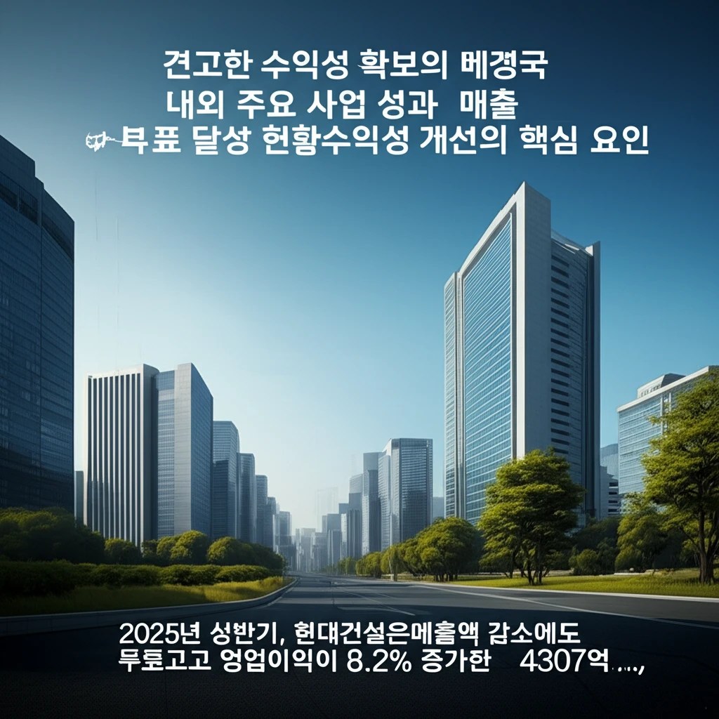 현대건설 2025 상반기 실적 공개 매출 감소에도 영업이익 급증 비결은?