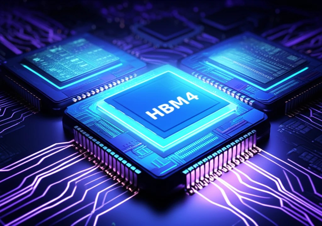 HBM4 생산 라인 또는 테스트 장비를 상징하는 이미지
