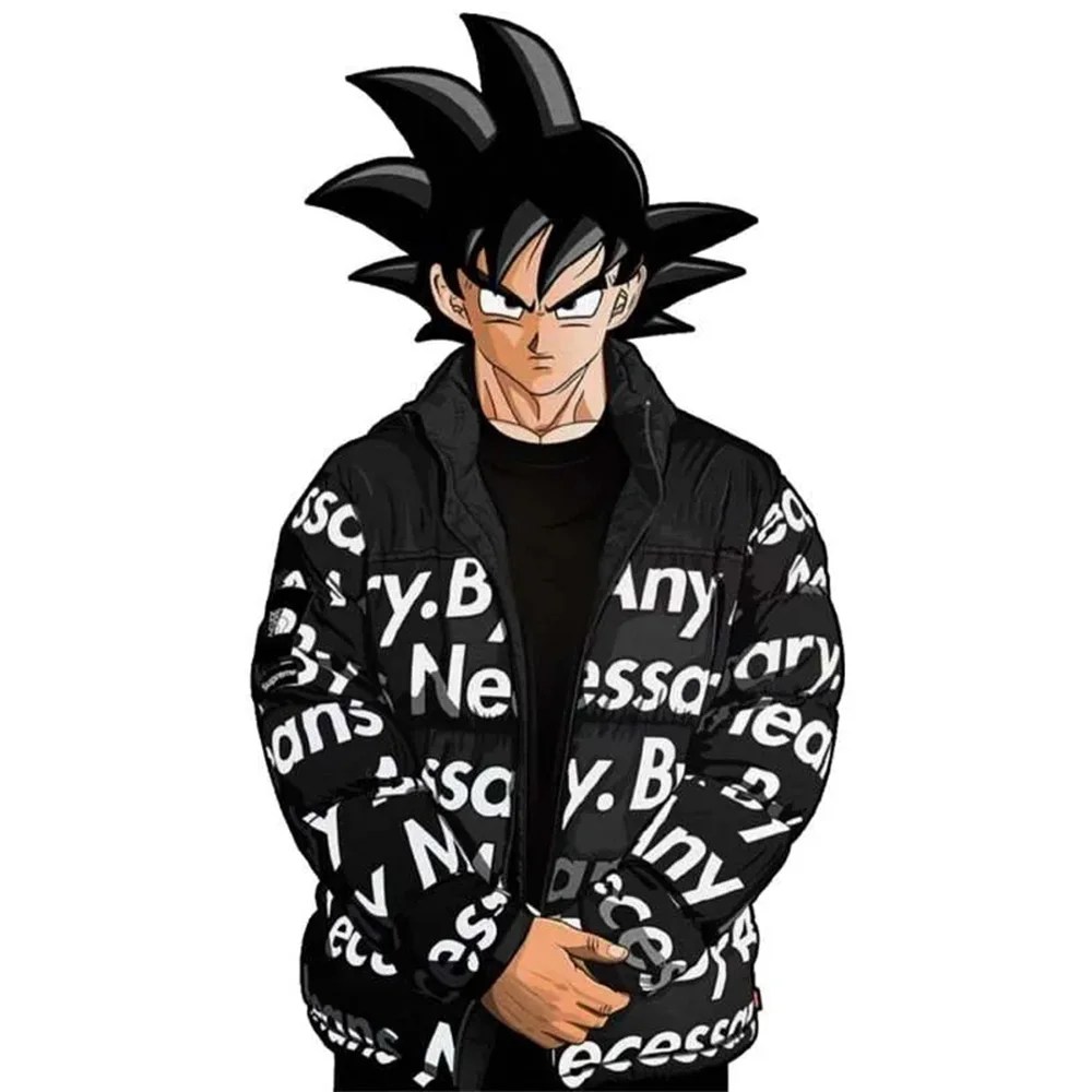 Goku Dragon Ball Z Black Puffer Drip Jacket