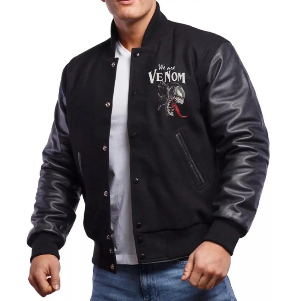 Halloween Venom Black Varsity Jacket