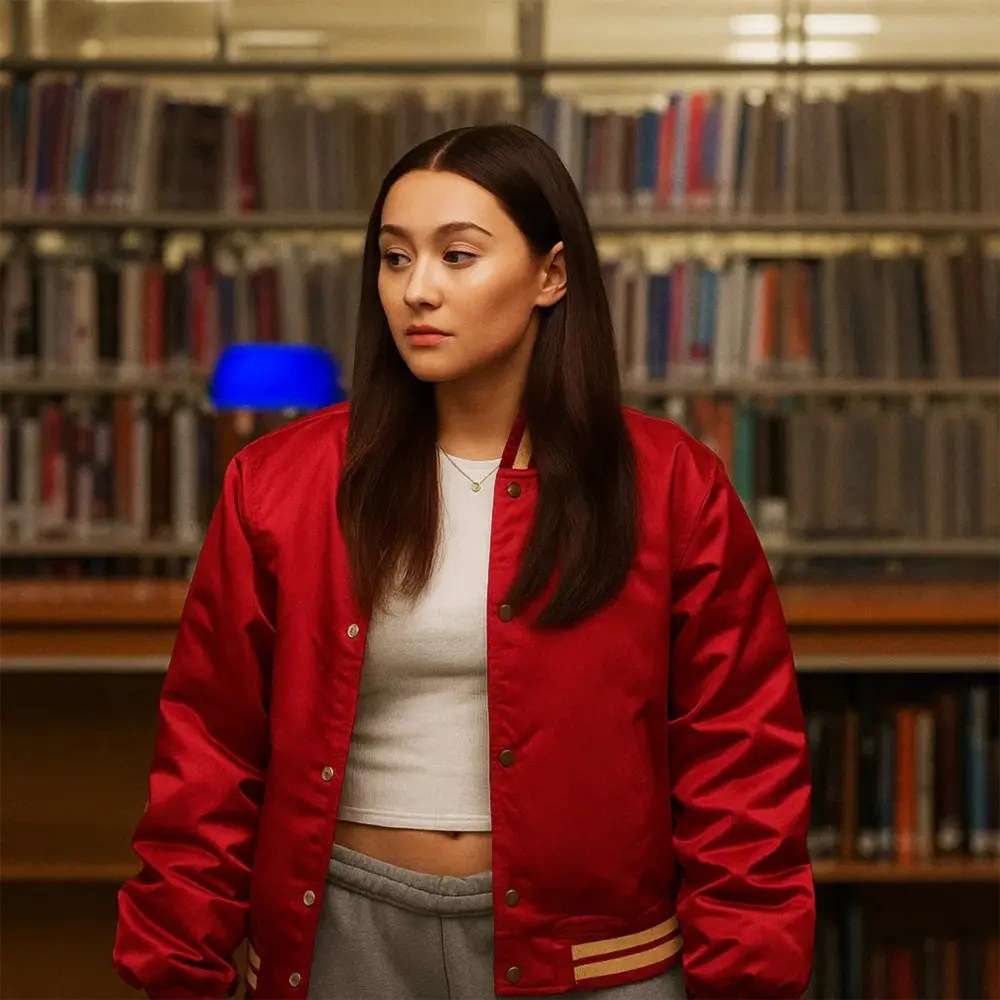 The Summer I Turned Pretty Belly S03 Red Satin Jacket