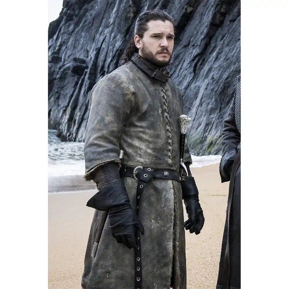 Jon Snow Game of Thrones Brown Leather Brown Jacket