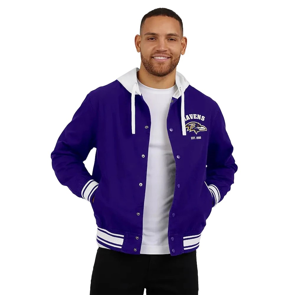 Men's Darius Rucker Collection by Fanatics Baltimore Ravens Full-Snap Hoodie Jacket