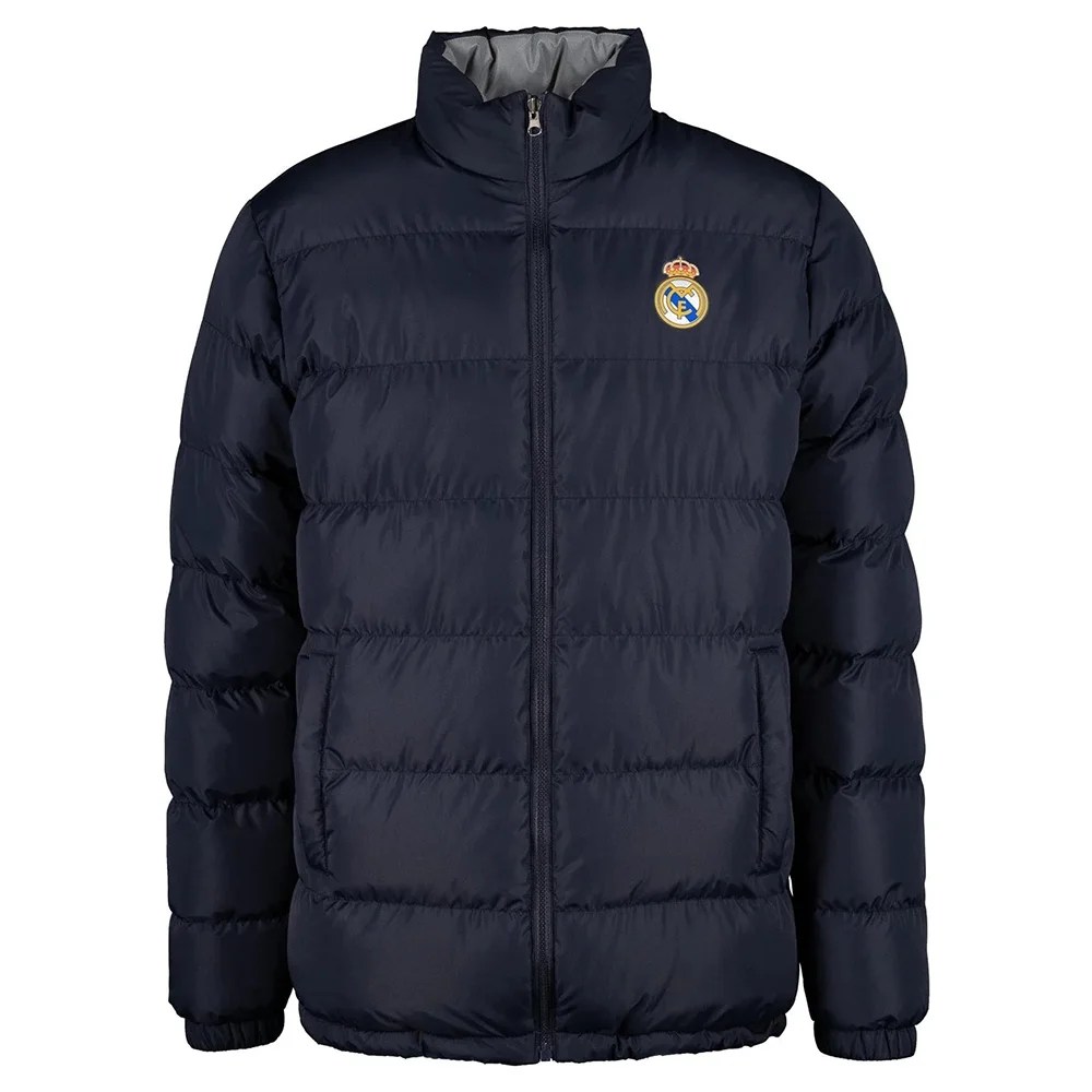 Mens Outerwear Reversible Reflective Puffer Jacket Navy