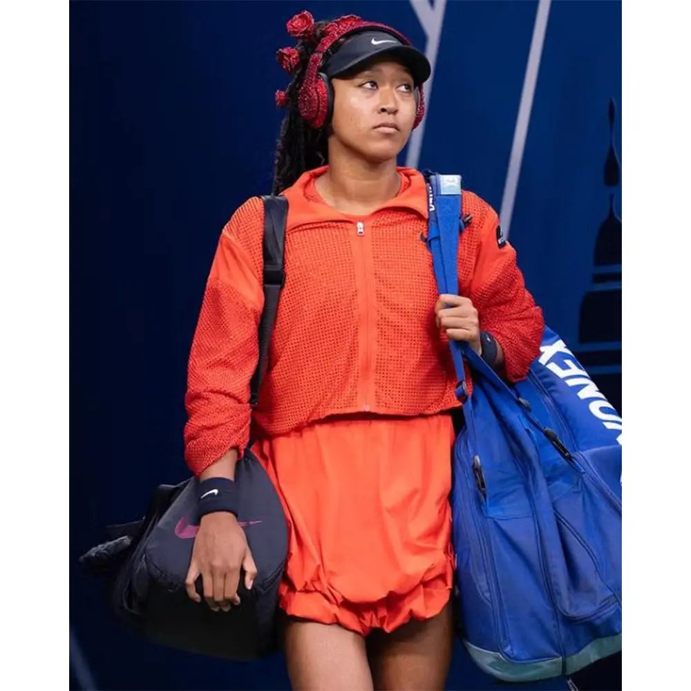 Osaka Naomi 2025 US Open Orange Jacket