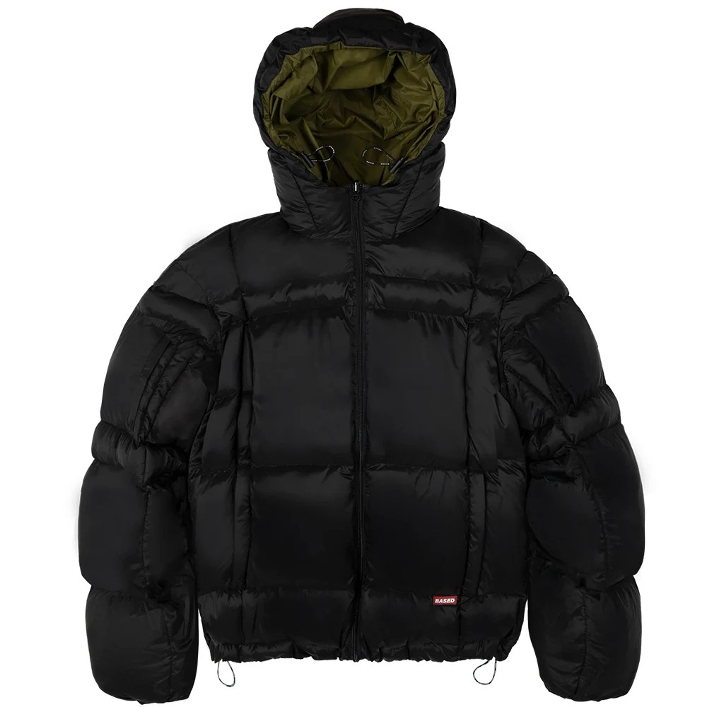 99Based Black Reversible Puffer Jacket