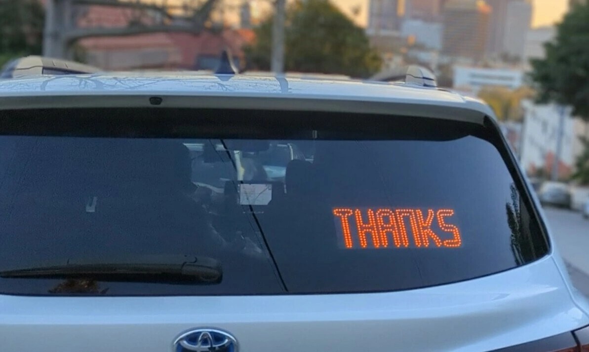 Innovative Sorry Thanks Car Sign