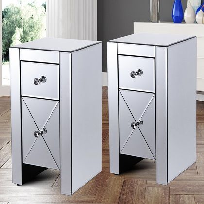 Thinking of buying a few mirrored furniture but don't know where to begin? 13 mirrored nightstand ideas for a glam