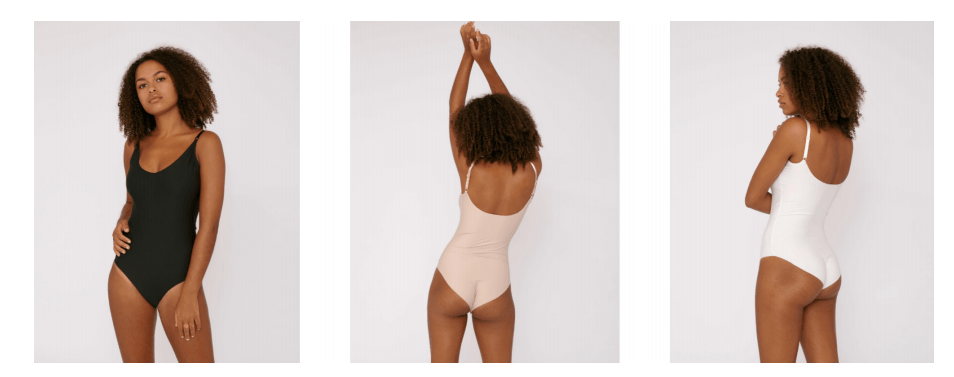 Un body coutures invisibles en nylon recyclé Organic Basics - 45 euros