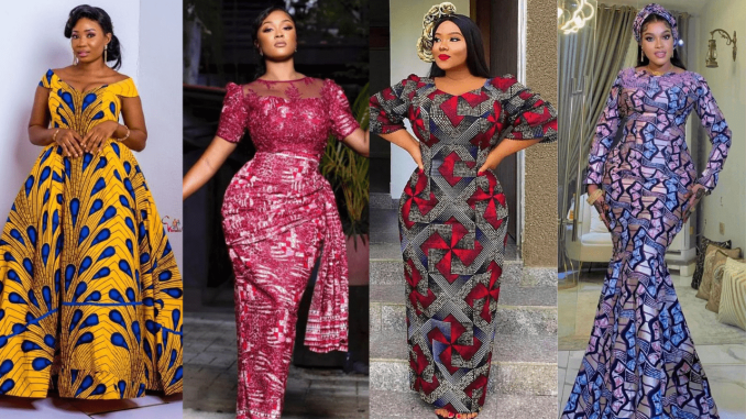 UNIQUE ANKARA LONG GOWN STYLES