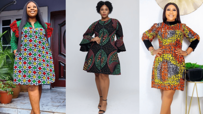 ELEGANT ANKARA SHORT GOWN STYLES 