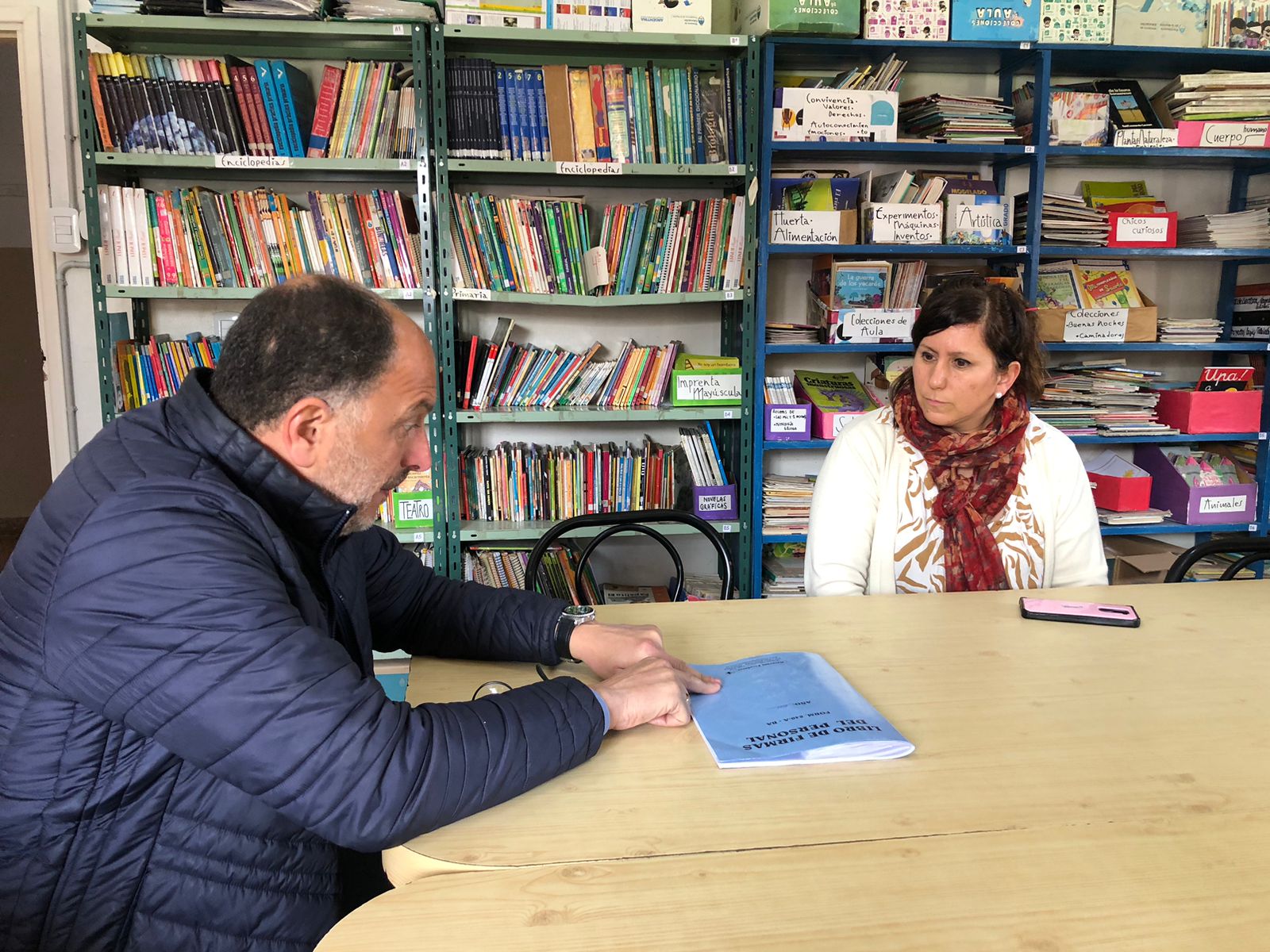 Pablo Garate, en una recorrida por instituciones de San Francisco de Bellocq