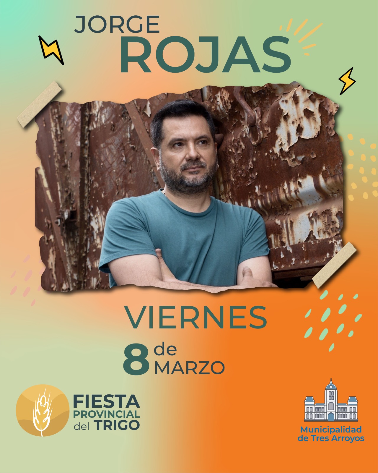 Jorge Rojas trae el folklore y la melodía al escenario de la Fiesta Provincial del Trigo el próximo viernes 8, hay entradas disponibles