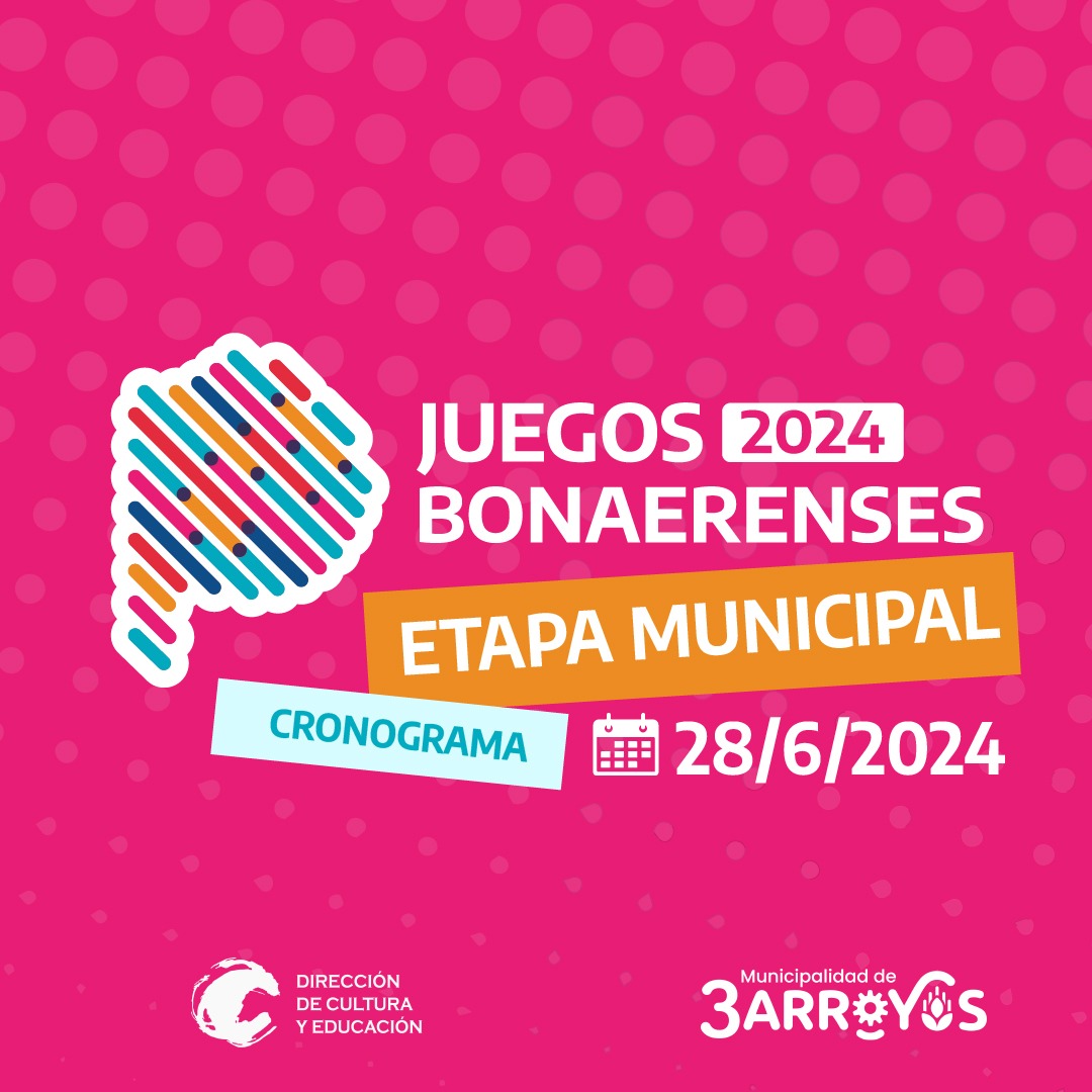 Juegos Bonaerenses 2024 – Cronograma etapa local