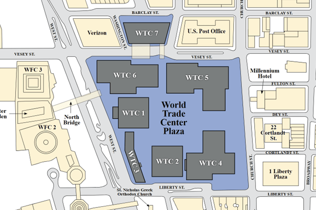 Old World Trade Center Diagram WTC Old Map 