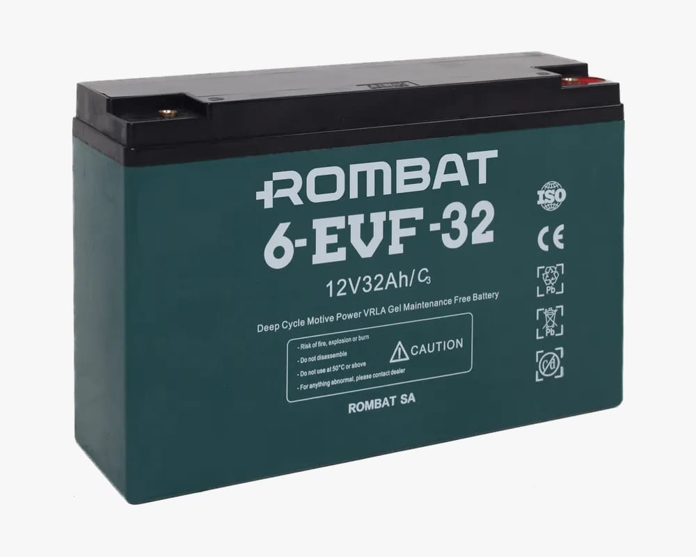 Baterie VRLA cu gel pentru biciclete si tricicluri electrice 12V - 32AH Rombat