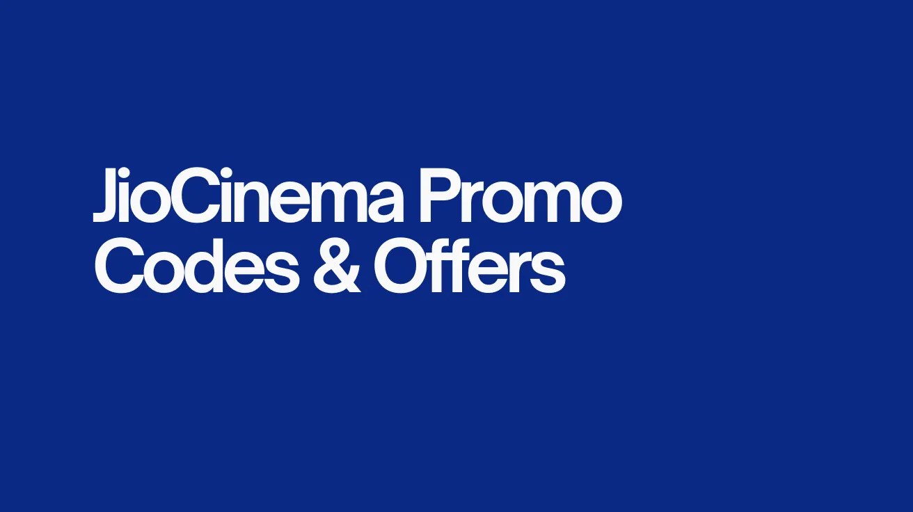White text on a blue background reads "JioCinema Promo Codes & Offers," conveying a promotions theme with a professional and enticing tone.