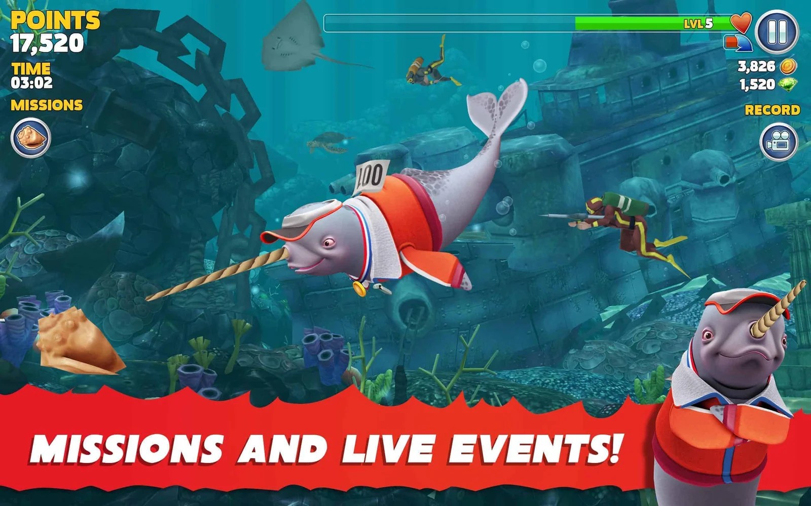 Hungry Shark Evolution Mod APK Varies with device (Unlimited Coins