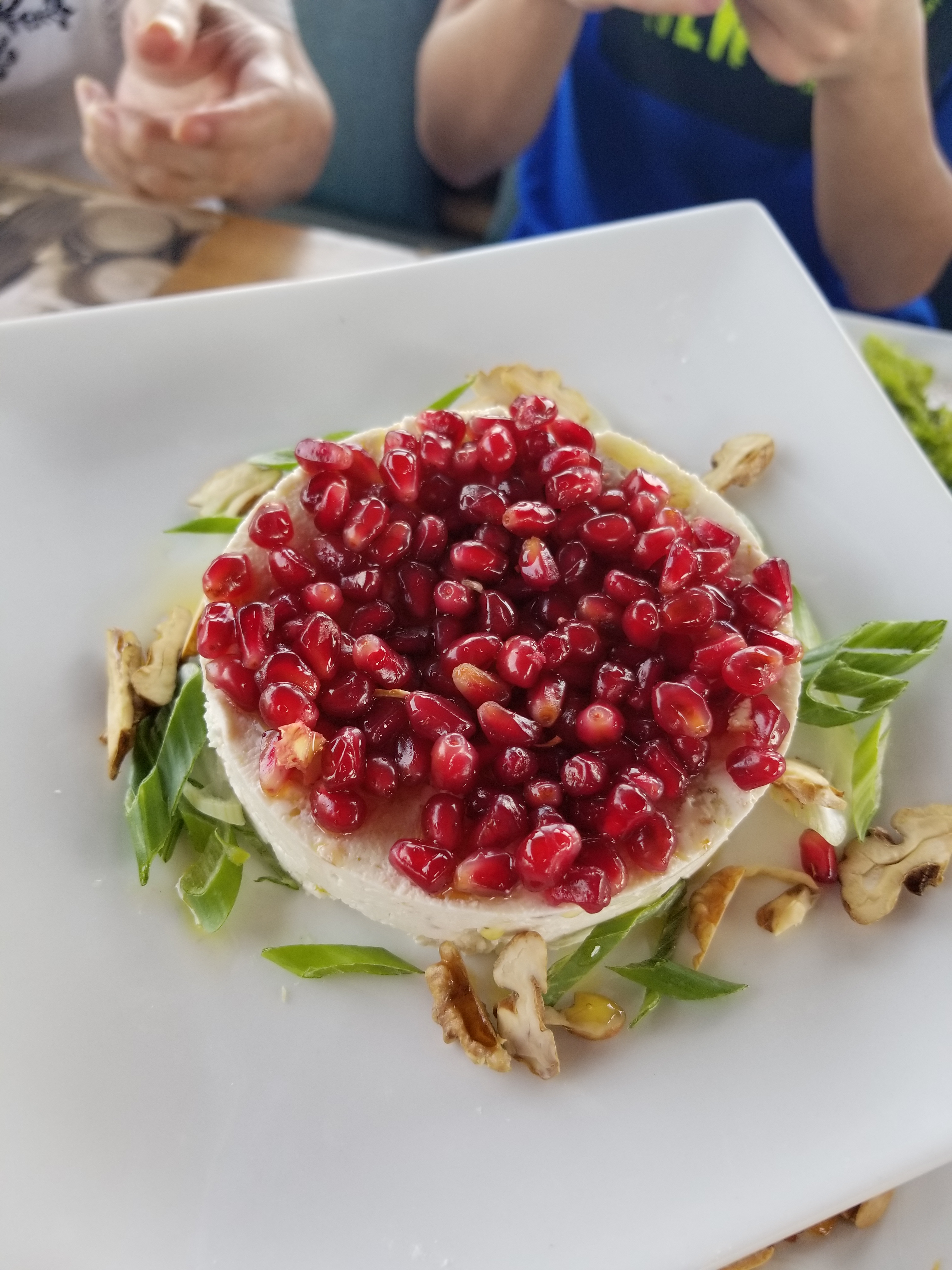 Pomegranate cheese salad