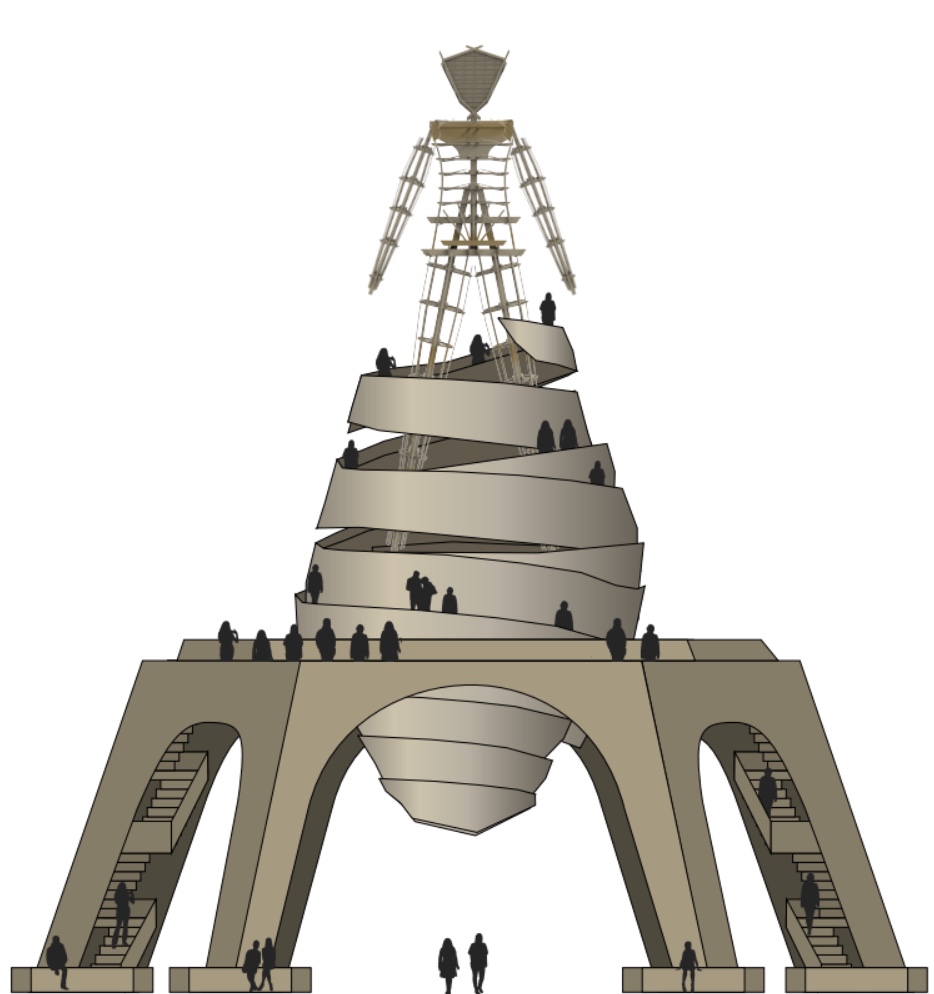 Burning Man Pavilion by day