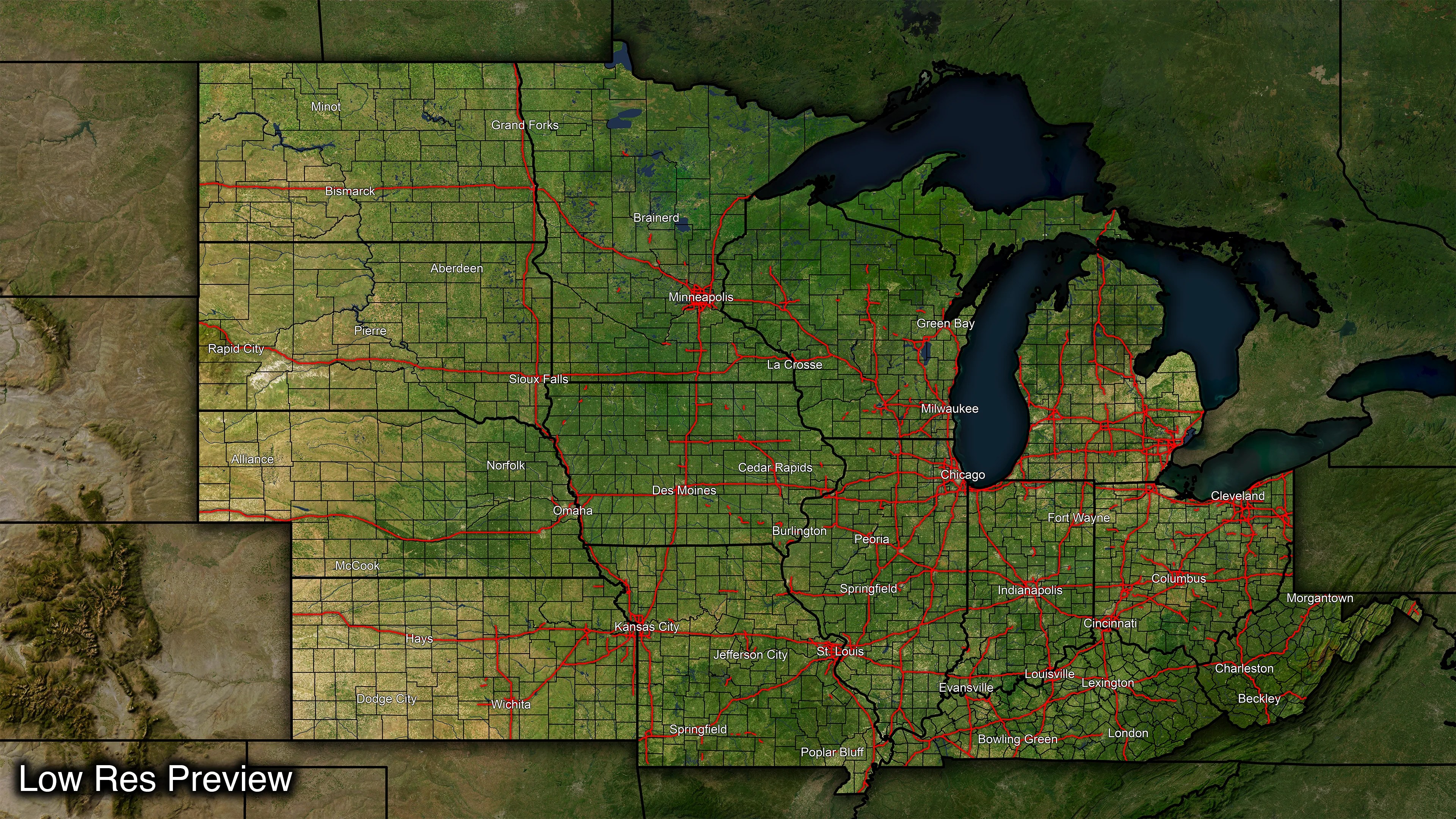16k Digital Upper Midwest Map Trilogy Maps 16k Upper Midwest Map 